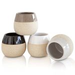 Ceramic Espresso Cups Set of 4 - 4.5oz - Espresso Coffee Mugs for Nespresso Cups - Espresso Glasses - Demitasse Cups - Tazas de Cafe - Espresso Accessories - Expresso Coffee Cup for Espresso Machine