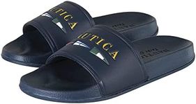 Nautica mens Facer Slides, Navy, 8 US