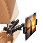 nediea Car Headrest Tablet Stand, Extension Arm Mount for 4.7-12.9" Tablets, Compatible with iPad Pro, Air, Mini, Galaxy, Fire