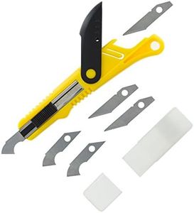 Modelcraft PKN4150/S Plastic Cutter Scriber Tool & 5 Spare Blades, Yellow/Black, 16.5cm