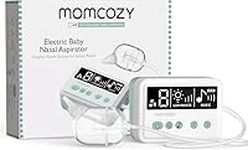 Momcozy Nasal Aspirator for Baby, 【Hospital-Grade】 70 KPa Strong Suction & 9 Suction Levels Nose Sucker, Electric Nose Cleaner for Toddler & Newborn, Soothe Light & Lullabies, BPA Free Silicone Tips