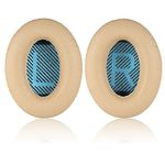 Jecobb Replacement Ear Pads Kit Ear Cushions for Bose QuietComfort 2, Quiet Comfort 15, QuietComfort 25, QC 35, Ae2, Ae2i, Ae2w, Sound True, Sound Link (Around-Ear Only) Headphones (Apricot)