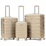 Flight Knight Set of 3 Lightweight 4 Wheel ABS Hard Case Suitcases Cabin & Hold Luggage Options Approved for Over 100 Airlines Including easyJet, British Airways, Ryanair, Jet2 & Many More