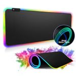 AITIWAT RGB Gaming Mouse Pad, 4 mm Thickened Large LED Mousepad with Premium Textured Cloth, Non-Slip Rubber Surface, Waterproof, for Laptop/Keyboard/Mouse/Desktop Perfect for Gaming 31.5 × 11.8in