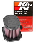 K&N Engine Air Filter: High Performance, Premium, Powersport Air Filter: Fits 2014-2019 YAMAHA (MT-07, XSR700, Tracer 700, FZ-07) YA-6814, red