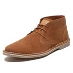 LOUIS STITCH Chukka Boots Men| Suede Leather Boots for Men| Handcrafted Ankle Boot for Men| Formal Office & Business Wear Shoes | Stitch Down Desert Boots | Size-UK09 Russet Tan (SDSUCKPL)