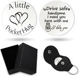 Yiflin Unique Gifts for Women,Men,Friend,Family - Birthday, Christmas, Valentine's Day Gifts - Pocket Hug Token with Keychain, 💖drive Safe💖, Small