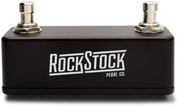 Rock Stock Dual Foot Switch Pedal - Versatile TRS Auxiliary Guitar Pedal - Expand Your Multi Effects Processor - Hand Wired and Built for the Road (Matte Black)