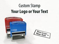 SugarGecko Customize Logo Stamps Company Stamp, Business Stamp, Address & Name Self Inki Rubber Stamp, (60x22mm)