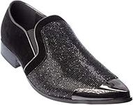 Mens Sparkling Black Dress-Shoes Size 13 Cristiano