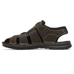 Rockport Men's Darwyn Fishermen Sandal, Brown II/Leather, Size 11.5