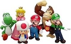 6 Pcs Super Mario Brothers Cake Top
