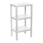 Tatay Lombok Shelf, 3 Shelves, Polypropylene, BPA Free, Wood effect, Non-Slip Bumpers, Max 10KG by Shelf, Easy Assembly, Measure 38x29x73.5 cm. White color