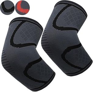 Loboinre Elbow Support for Men Women, 2 Pack Tennis Golfer Elbow Brace Compression Sleeve for Pain Relief