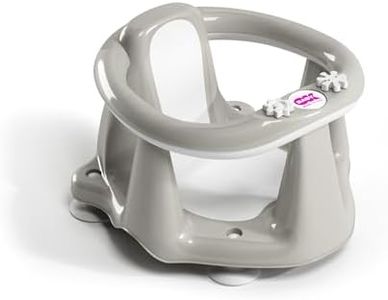 OKBABY Flipper Evolution - Anneau de Bain, Assise en Gomme Antidérapante pour Nouveau-né 6-15 Mois (13 kg) - Taupe