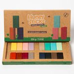 Honeysticks Block Crayons (16 Pack), Non Toxic Crayons for Kids, Toddlers, Made from Pure Beeswax and Food-Grade Colours, Long Lasting Jumbo Crayons for Drawing, Colouring, Preschool Art Supplies