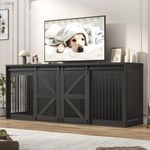 87In Farmhouse Dog Crate TV Stand, 