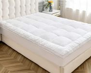 Maple Down Queen Size Mattress Pad Pillow Top Mattress Cover Quilted Fitted Mattress Protector Cotton Soft Top up 8-21" Deep Pocket Cooling Mattress Topper (60x80 inch, White)