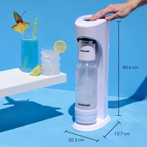 Drinkmate OmniFizz Sparkling Beverage Maker – Matte Black, 1L Bottle & CO2