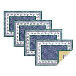 Villeroy and Boch Switch 3 Reversible Cotton Bordered Placemats, 14 Inches by 20 Inches, Set of 4