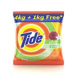 Tide Plus Jasmine And Rose Detergent Washing Powder - 5 Kg (4 Kg + 1 Kg Free), 1 Count