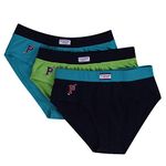 U.S. POLO ASSN. Boy's Cotton Spandex Solid IKBA Briefs - Pack of 3 (Assorted S)