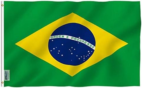 ANLEY Fly Breeze 3x5 Foot Brazil Flag - Vivid Color and UV Fade Resistant - Canvas Header and Double Stitched - Brazilian National Flags Polyester with Brass Grommets 3 X 5 Ft