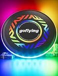 GOFLYING 30 LED Flying Disc, 9 Color Lights 4 Brightness Adjustable Smart Auto Light Up, 175g Rechargeable, Gift for Teens/Men, Birthday, Games for Outdoor, Beach,Camping (Black)