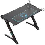 ONEX GD1100Z Z Shaped Gaming/Home Office Computer Desk - Black