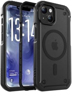 ORETECH Magnetic for iPhone 14 Case & iPhone 13 Case (2 X Screen Protectors + 1 Camera Protector)(Compatible with MagSafe)(25 FT Drop Protection) Translucent Matte Dual-Layer Shockproof -Black