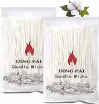 DINGPAI 100pcs Cotton Candle Wicks, 6 inches Low Smoke Pre-Waxed Candle Wicks for Candle Making, Candle DIY