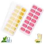 ZCOEVYH 2 Pack Silicone Ice Cube Tr