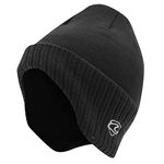 Adults Unisex Thermal Knitted Winter Ski/Winter Hat With Lining (shaped To Cover Ears) (One Size) (Charcoal)