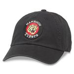 AMERICAN NEEDLE Ballpark Nippon Professional Japanese Central League Adjustable Buckle Strap Baseball Hat, Black, One Size