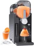 Initio Slush Machine, Frozen Drink Machine, No Ice Needed, 12H Pre-Scheduling, LED Display, Self-Cleaning, Makes Slushies, Milkshakes, Frappés & Cocktail, AD03, Black, 6 Preset Programs +1 Pack
