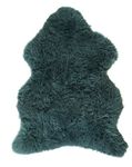 Lambland Dark Teal Genuine Large Sheepskin Rug with Extra Thick Wool/British Made/Single