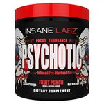 Insane Labz 4 FOUR EVER Psychotic Pre Workout AMP - Fruit Punch 216g Powder(Pack of 1,35 Servings)