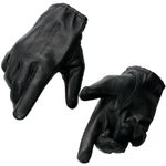 Milwaukee Leather SH887 Men's Black Unlined Deerskin Lightweight Motorcycle Hand Gloves W/Short Wrist and Sinch Closure - Medium