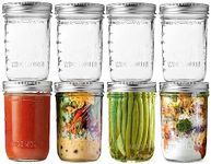 16 oz Wide Mouth Mason Jars with Li