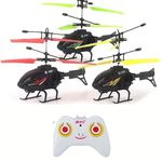 VRIKRION Remote Control Helicopter Flying Helicopter,Remote Control Helicopter for 6 + Years Boys Indoor and Outdoor Helicopter, Palm Sensing Helicopter with led Lights (Pack of 1)(MULTICOLUR)