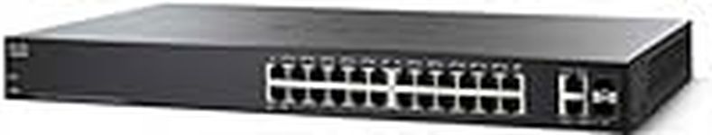 Cisco SF220-24 Smart Switch | 24 Fast Ethernet Ports | 2 Gigabit Ethernet (GbE) Ports | Limited Lifetime Protection (SF220-24-K9-NA)