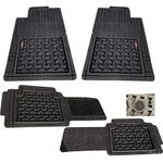 Wheels N Bits Premium Rubber PVC Car Mats with None slip back Trim to fit Over size Front plate