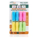 OSteed Ergonomic Pencil Grips Silicone 8 Pcs for Kids and Adults, Gel Pen Grips with 3 Concaves for Handwriting, 1 Pack 4 Colours