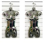 Generic Female Hanging Body Mannequin Form Torso Display Bust (1, Female Chrome Gloss Full Body), ‎‎‎MS-ManF-424