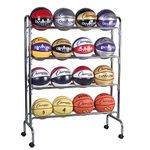 Champion Sports 16-Ball Steel Ball Storage Cart