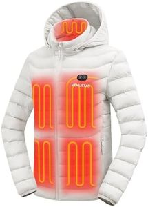 Venustas Unisex Dual-Control Heated Jacket, Water-resistant Heated Coat for Women and Men with Battery Included