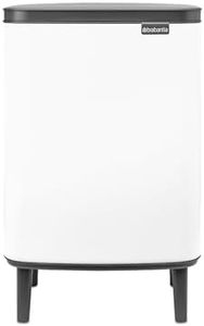 Brabantia BO Hi Waste Bin, 12 Litre, White