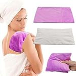 Microwavable Heating Pad, Moist Heat Pad for Pain Relief, Cramp, Menstrual, Tension and Stress, Heat Compress Wrap for Neck, Back, Shoulder, Muscle, Abdomen, Joint. Reusable, Washable, Clay, Lavender (Large, 11"*7")