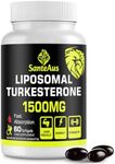 Liposomal Turkesterone Capsules 1500mg Supplement, Max Strength Ajuga Turkestanica Extract, Standardized to 20% Turkesterone, Optimal Absorption, Muscle Growth & Recovery, Gluten Free, Fillers Free