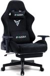 bigzzia Gaming Chair, Video Game Chair with Footrest, Abrasion-resistant velour Computer Chair, 3D Armrests PC Chairs for Adults